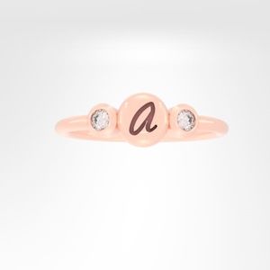 Initial Rose Gold Ring